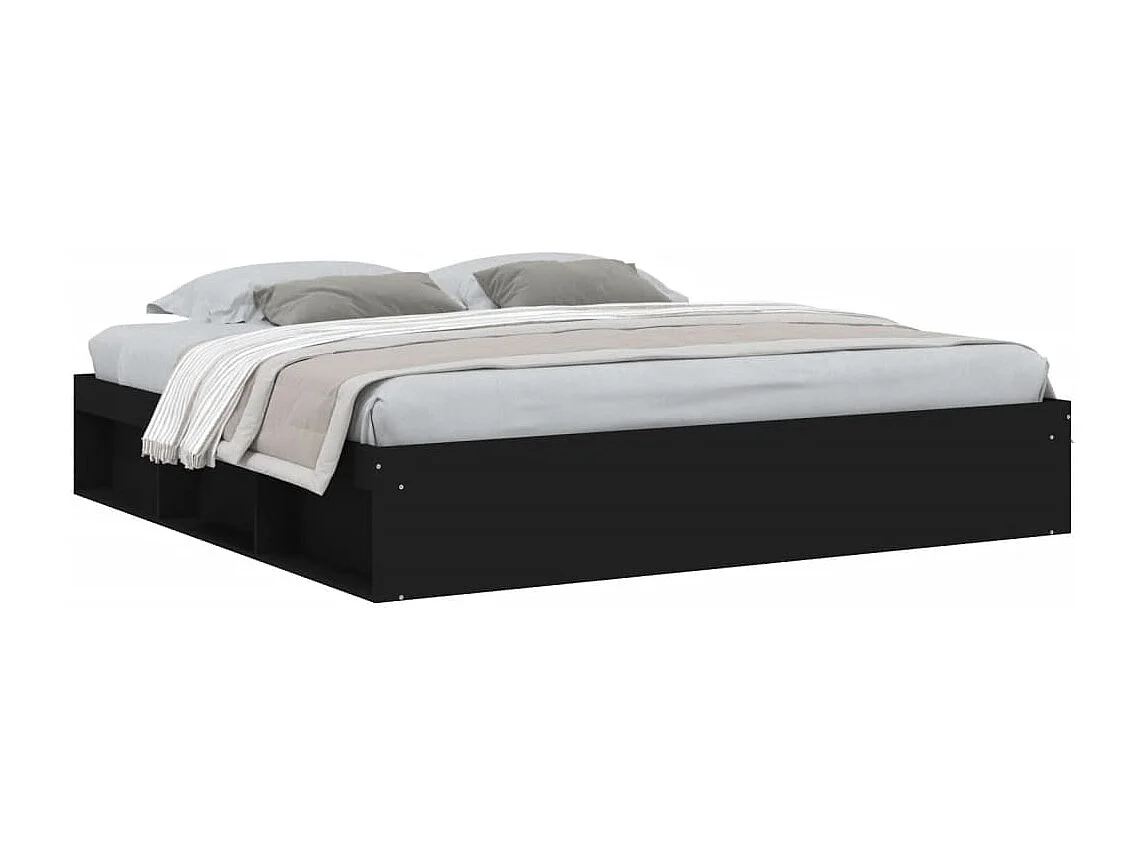 Estrutura de cama 200x200 cm preto