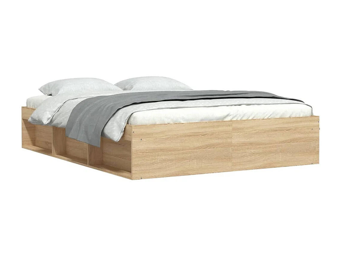 Estrutura de cama 140x190 cm carvalho sonoma