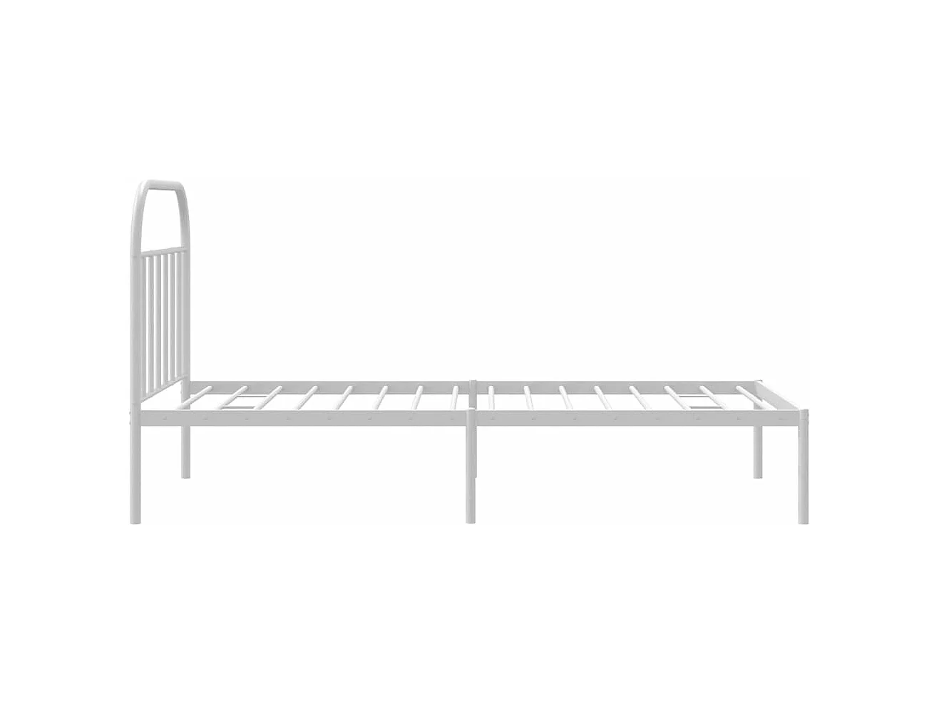 Estrutura de cama com cabeceira 100x190 cm metal branco