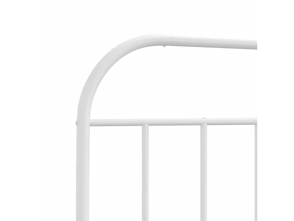 Estrutura de cama com cabeceira 100x190 cm metal branco