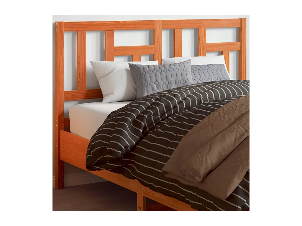 Tête de lit cire marron 160 cm bois massif de pin
