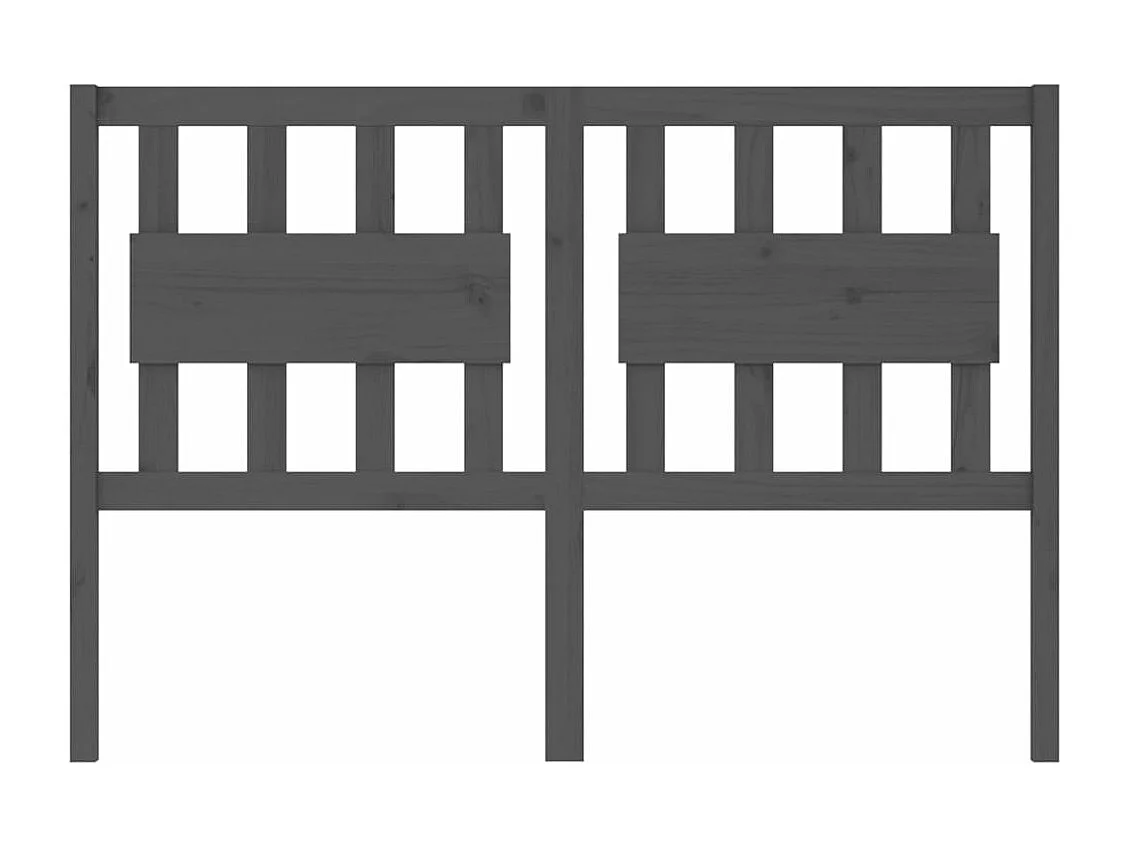 Tête de lit Gris 125,5x4x100 cm Bois massif de pin
