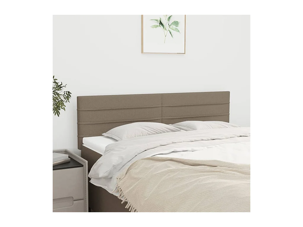 Tête de lit 2 pièces Taupe 72x5x78/88 cm Tissu