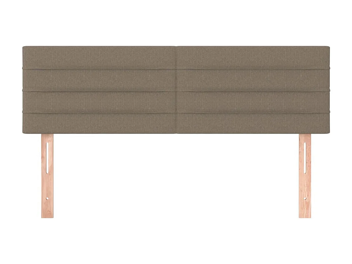 Cabeceira cama 2 peças tecido 72x5x78/88 cm cinzento-acastanhado