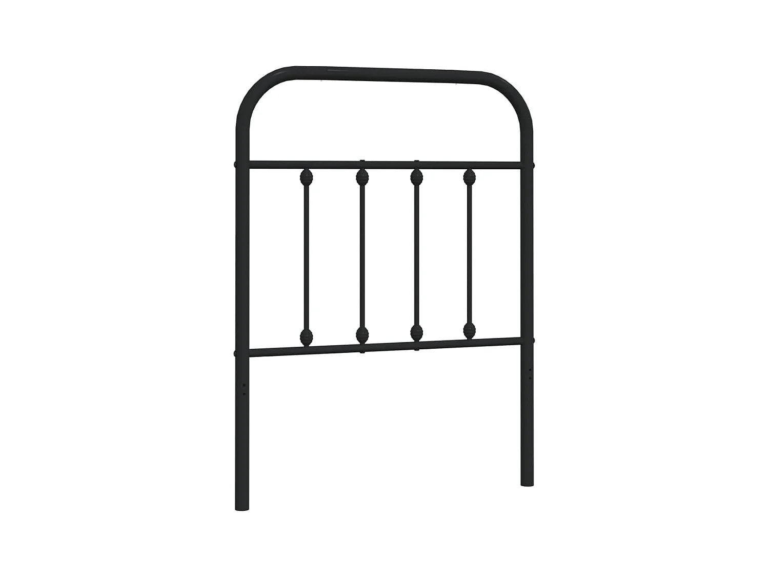 Tête de lit métal noir 75 cm