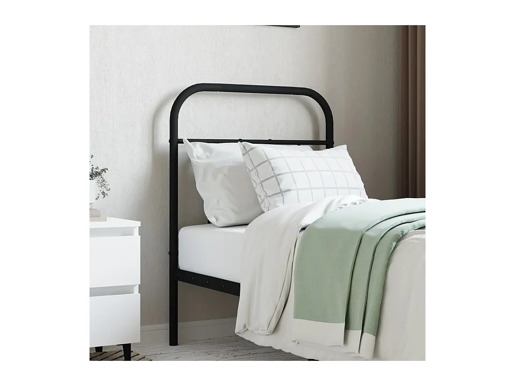 Tête de lit métal noir 75 cm