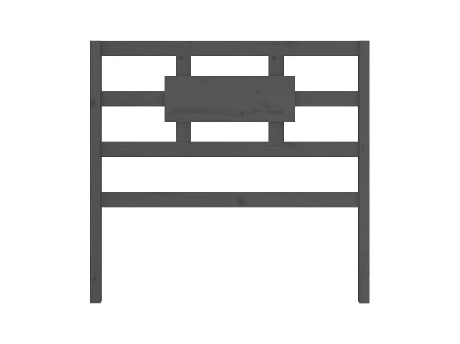 Cabecero de cama madera maciza de pino gris 80,5x4x100 cm