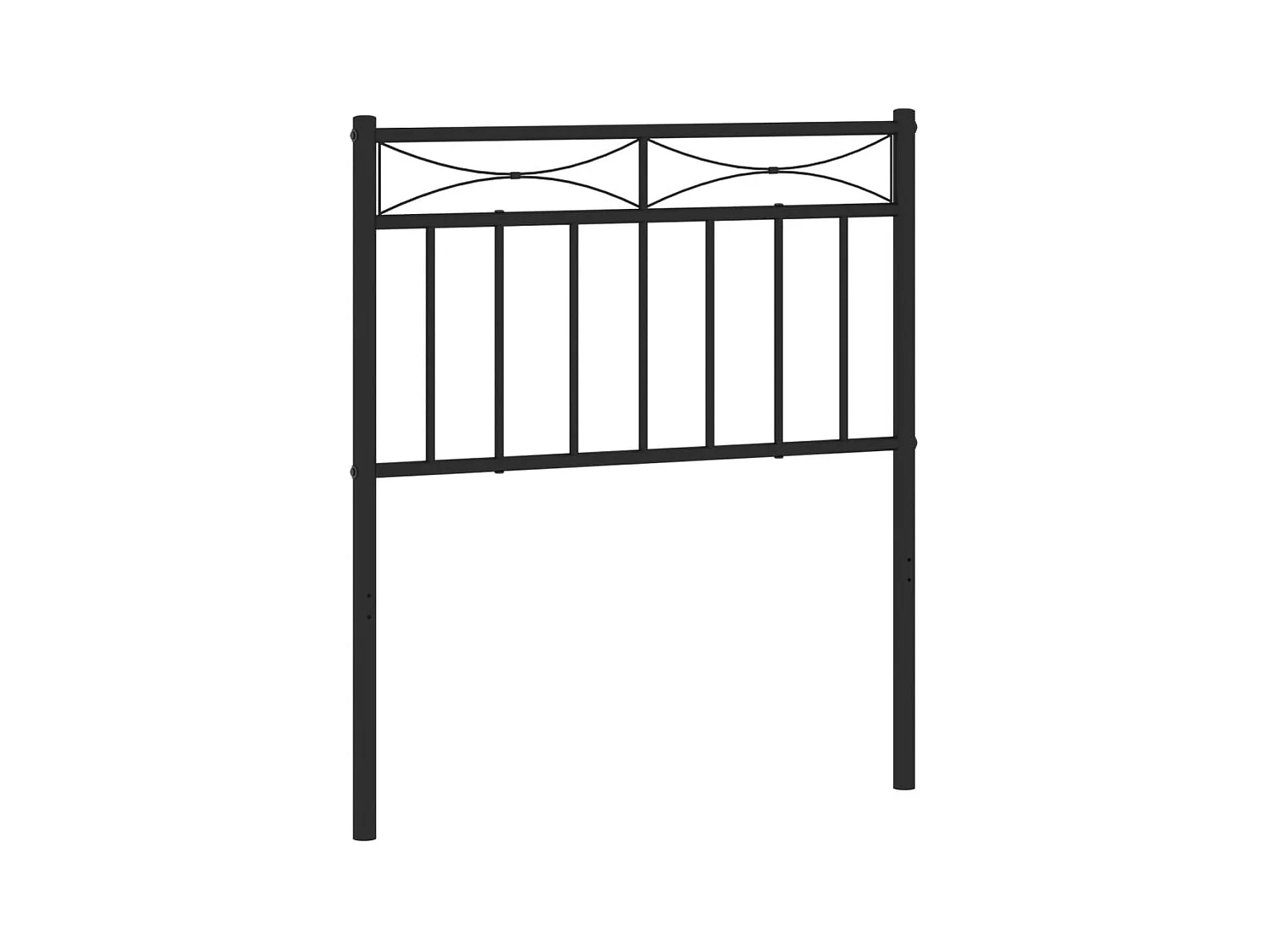 Tête de lit métal noir 75 cm