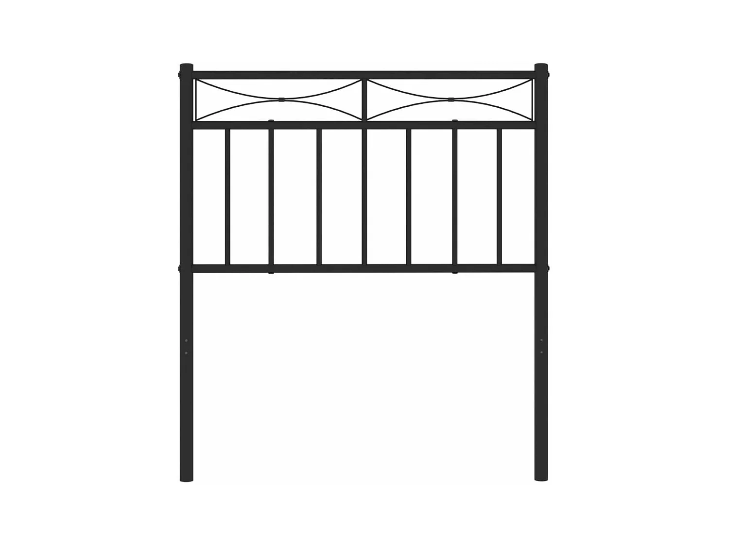 Tête de lit métal noir 75 cm