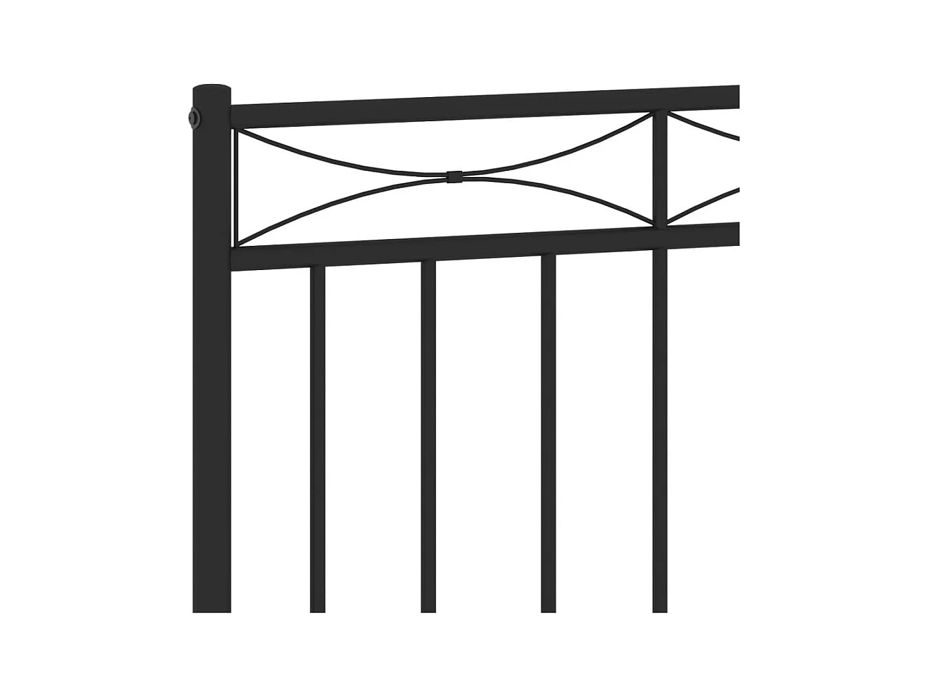 Tête de lit métal noir 75 cm