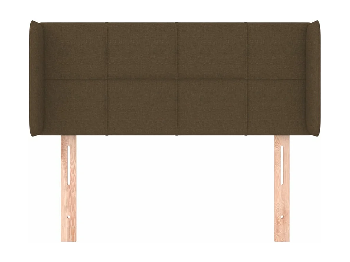 Cabecero de tela gris oscuro 93x16x78/88 cm