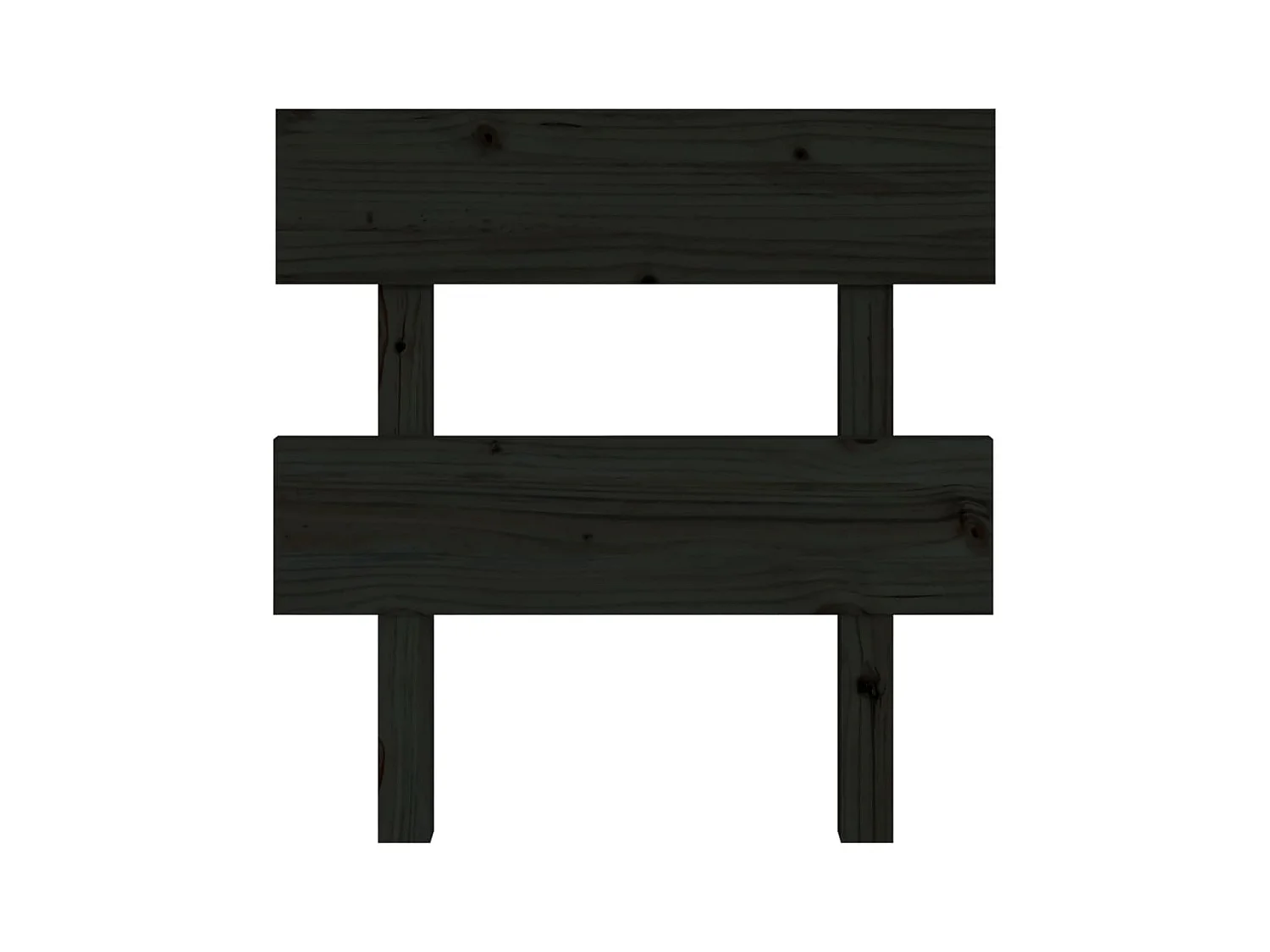 Tête de lit Noir 103,5x3x81 cm Bois massif de pin
