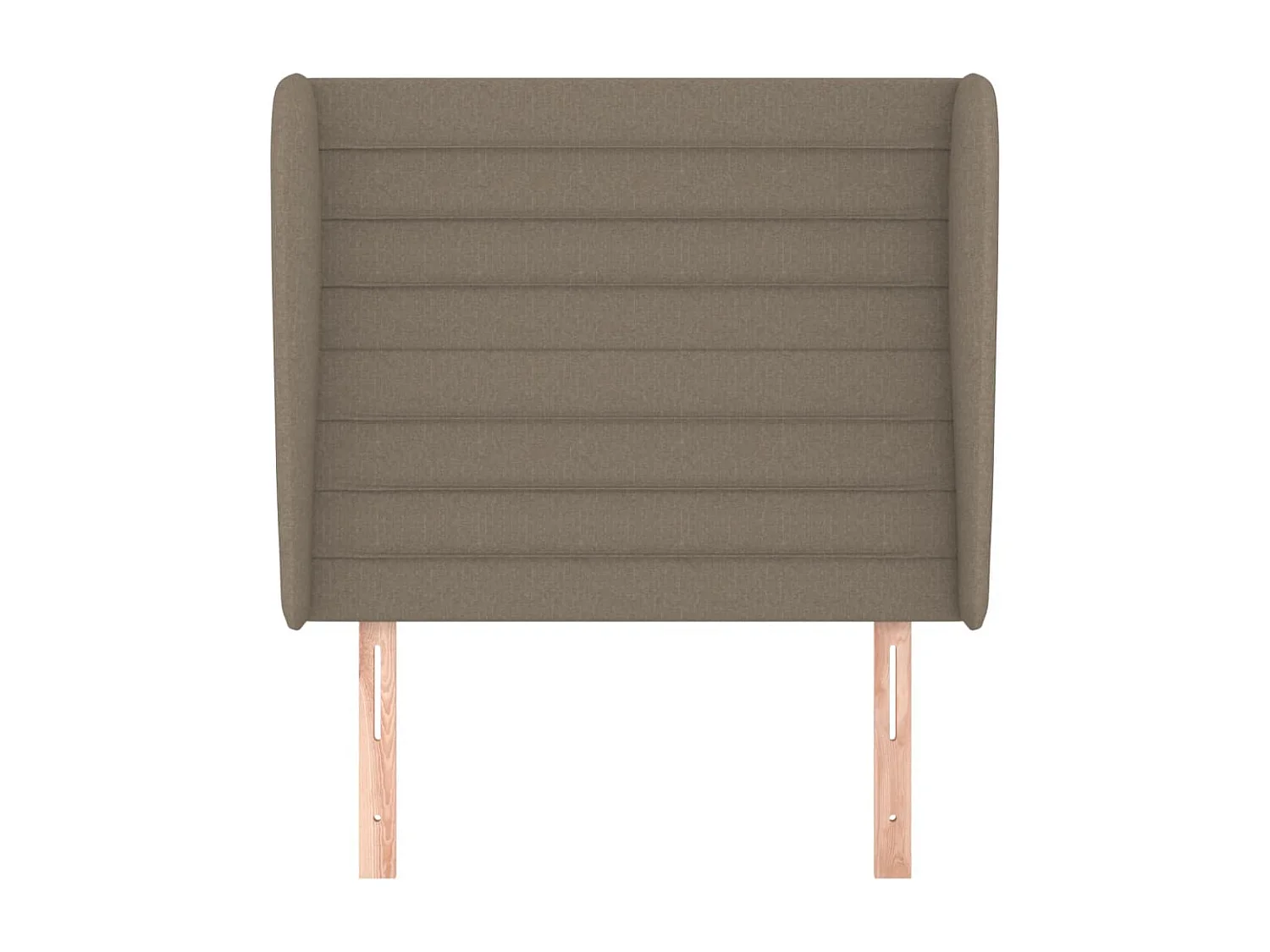 Cabeceira cama c/ abas tecido 93x23x118/128cm cinza-acastanhado