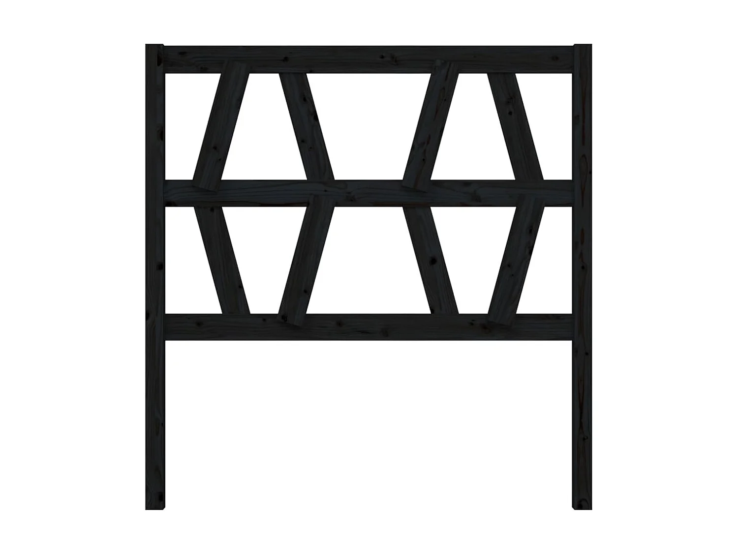 Cabecero de cama madera maciza de pino negro 81x4x100 cm