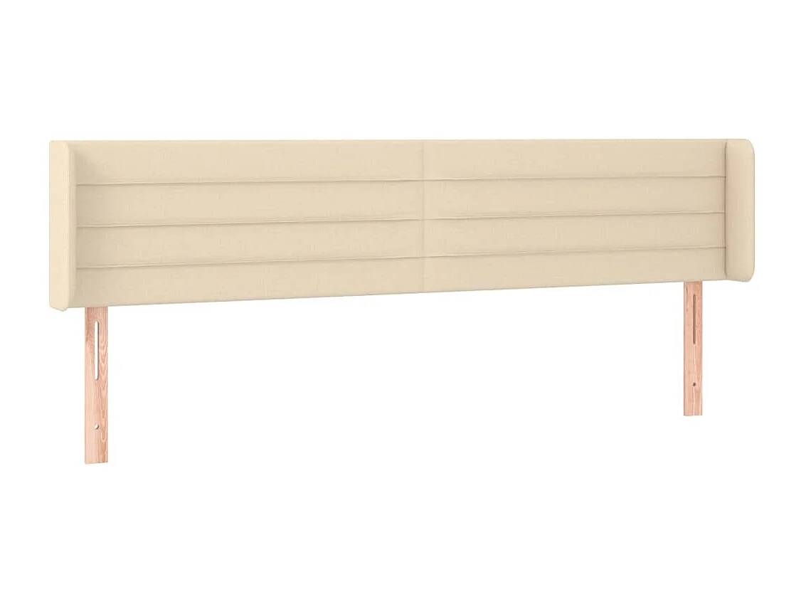 Tête de lit à LED Crème 183x16x78/88 cm Tissu