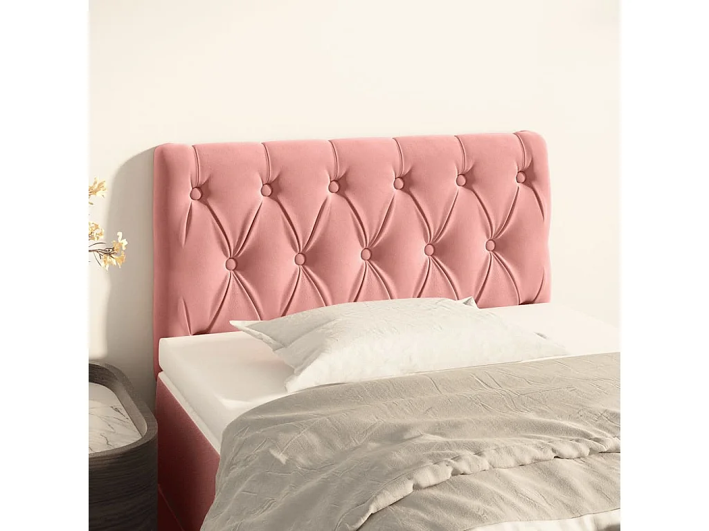 Tête de lit Rose 80x7x78/88 cm Velours
