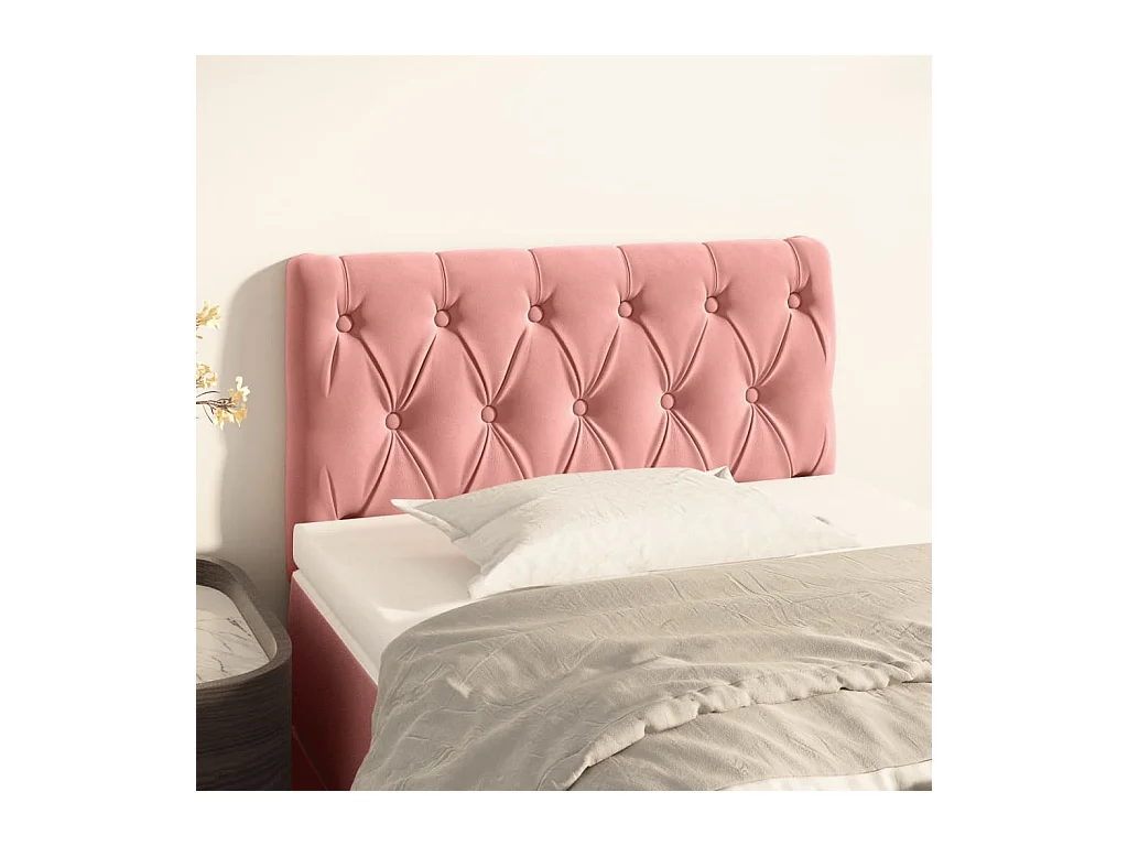 Tête de lit Rose 80x7x78/88 cm Velours
