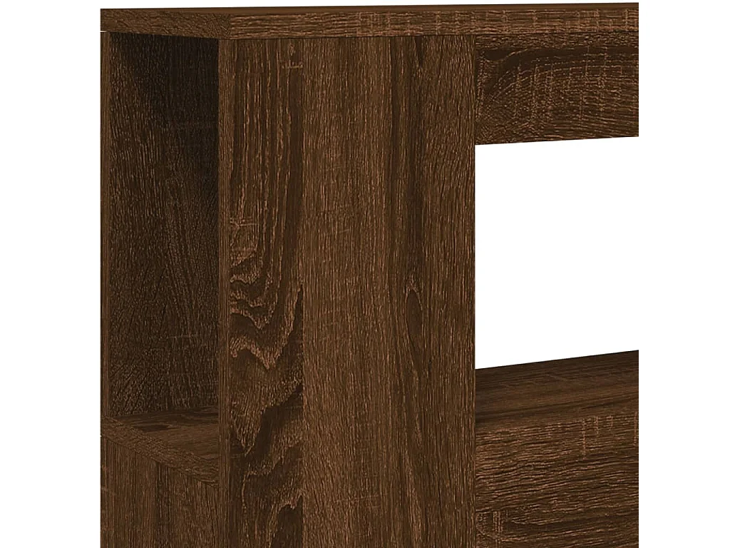 Hoofdeinde met LED 100x18,5x103,5 cm bewerkt hout bruineiken