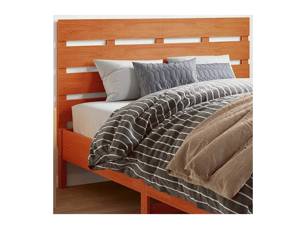 Tête de lit cire marron 150 cm bois massif de pin