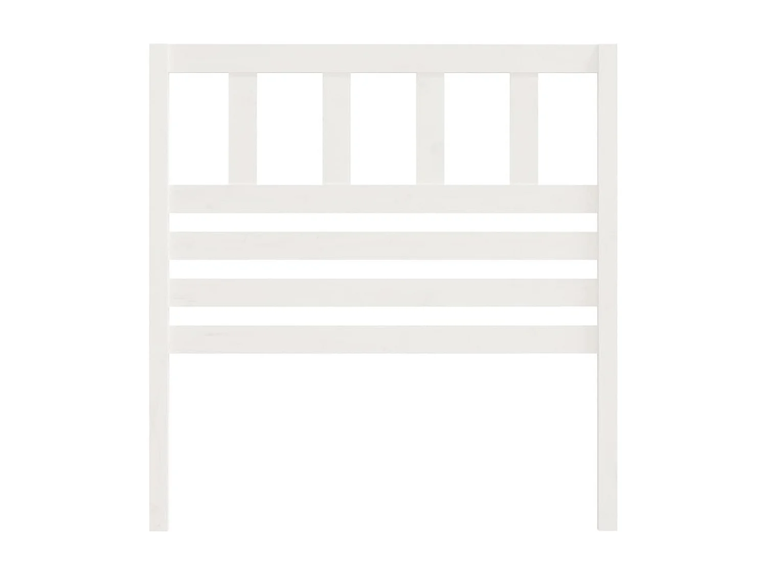 Cabeceira de cama 81x4x100 cm pinho maciço branco