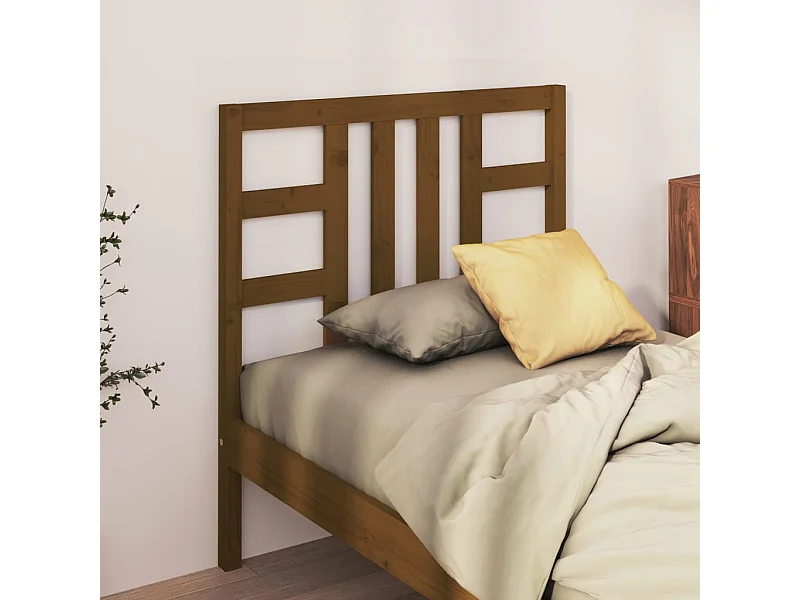 Cabeceira de cama 106x4x100 cm pinho maciço castanho mel