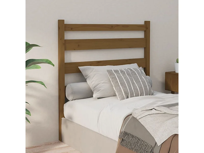 Cabeceira de cama 81x4x100 cm pinho maciço castanho mel