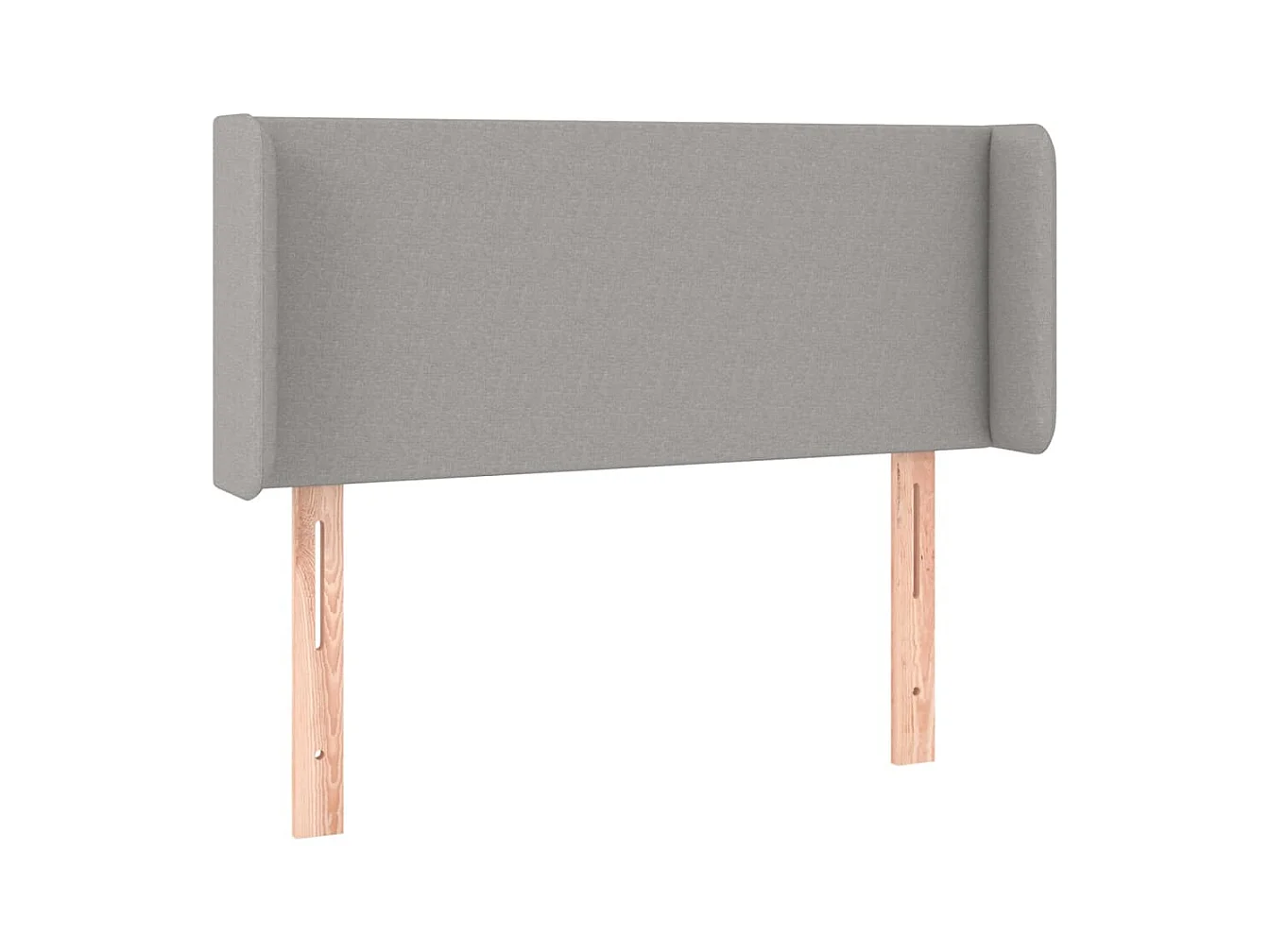 Cabecero con LED de tela gris claro 103x16x78/88 cm