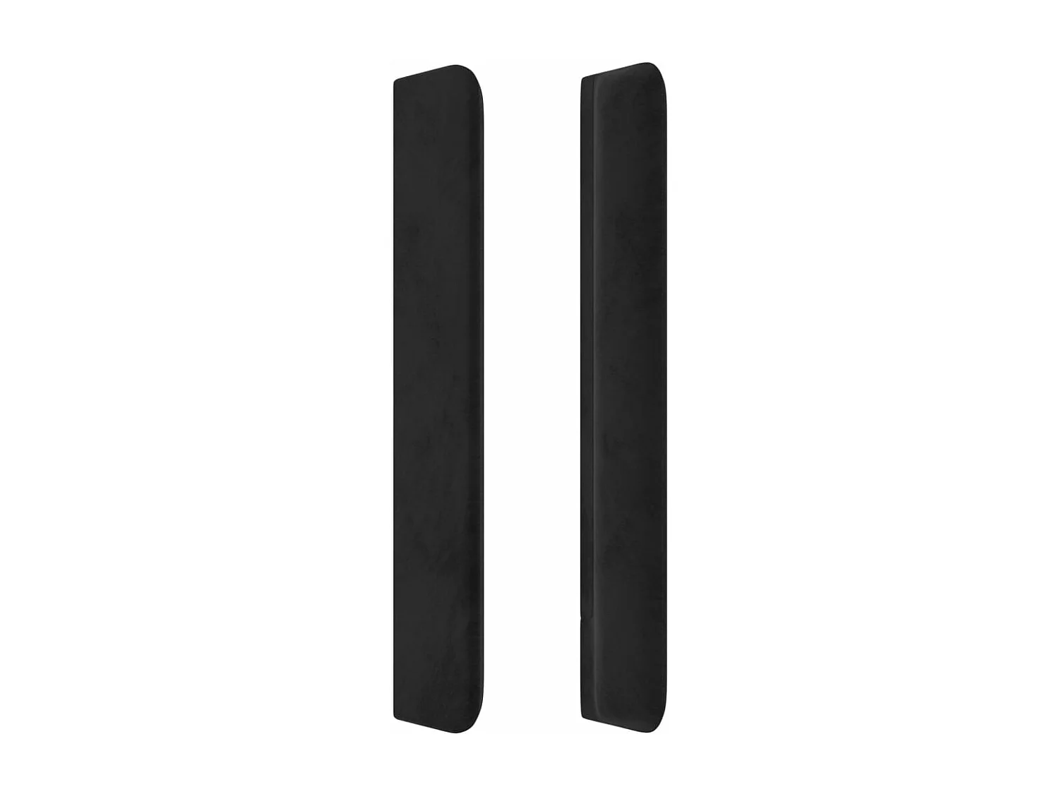 Tête de lit avec oreilles Noir 93x16x118/128 cm Velours