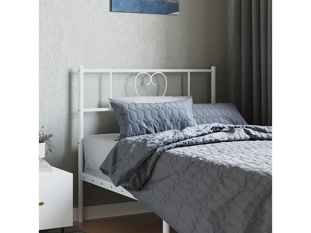 Cabecero de metal blanco 75 cm