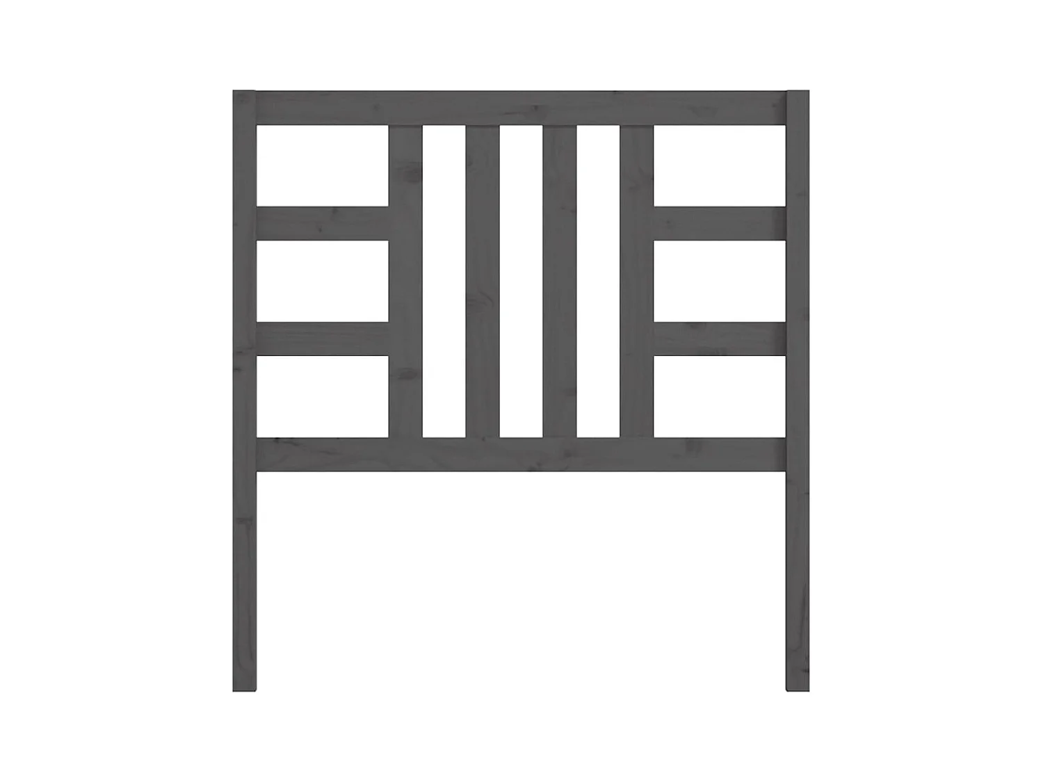 Tête de lit Gris 96x4x100 cm Bois massif de pin