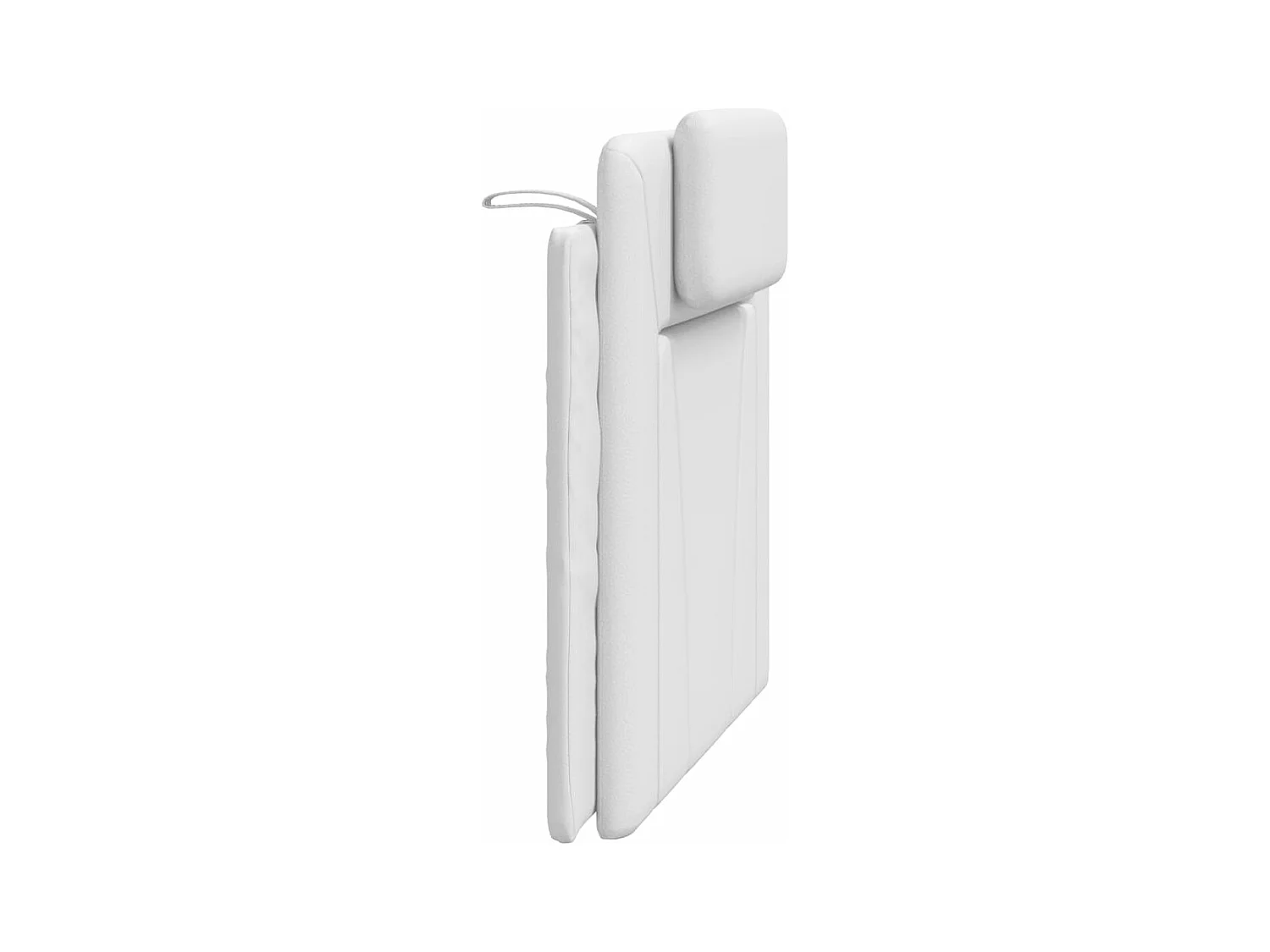 Tête de lit coussin blanc 100 cm similicuir
