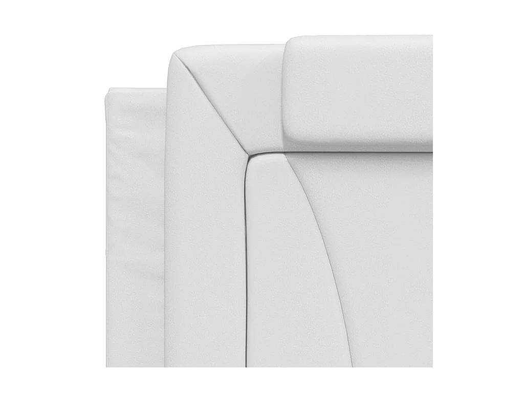Tête de lit coussin blanc 100 cm similicuir