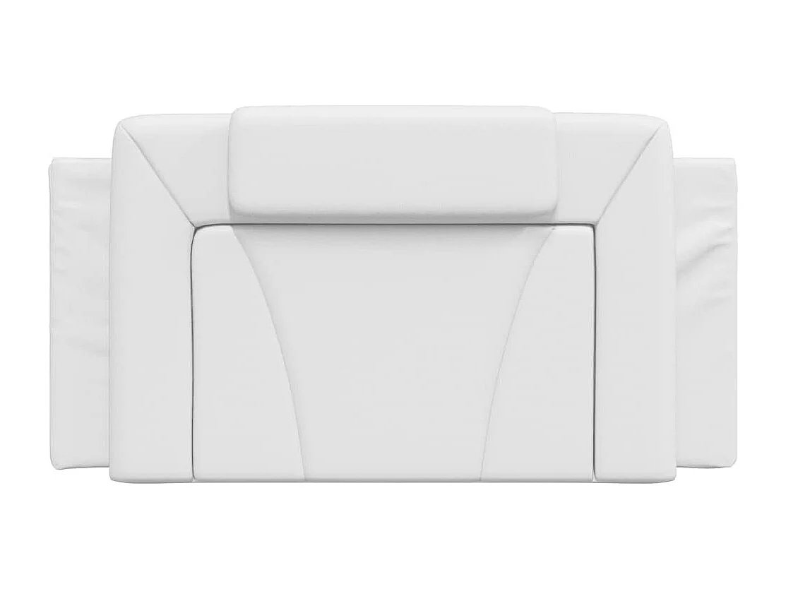 Tête de lit coussin blanc 100 cm similicuir