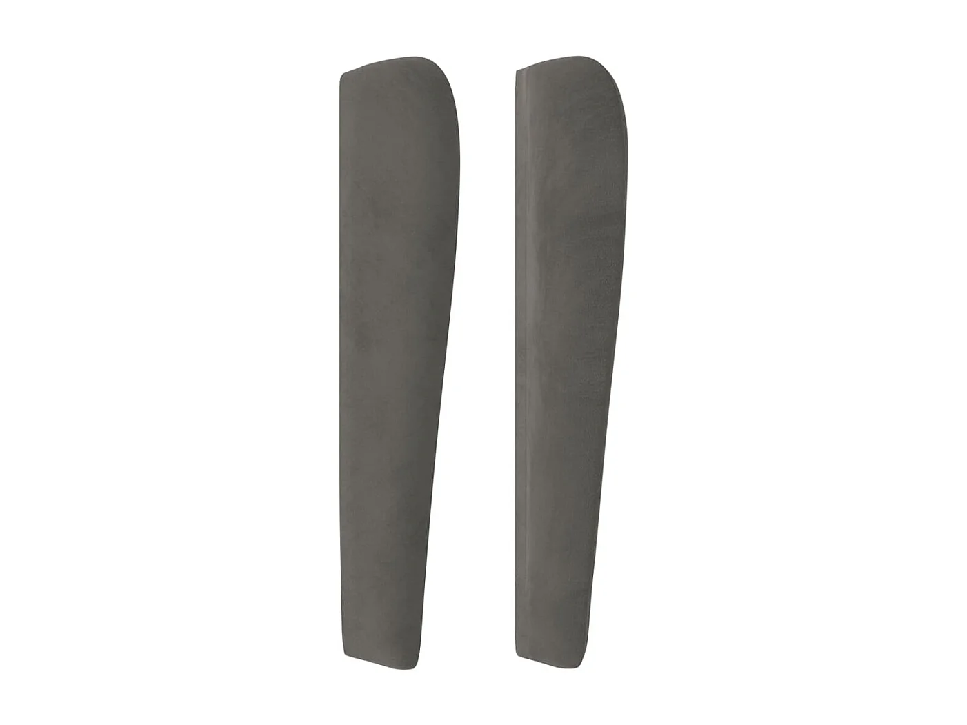 Tête de lit avec oreilles Gris foncé 163x23x118/128 cm Velours