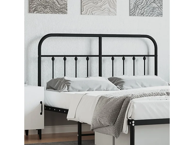 Cabeceira de cama 150 cm metal preto