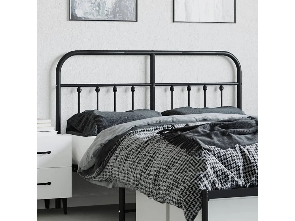 Tête de lit métal noir 150 cm
