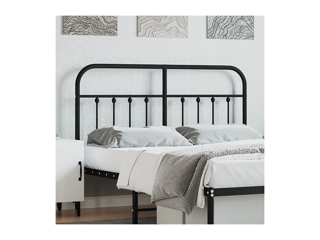 Tête de lit métal noir 150 cm