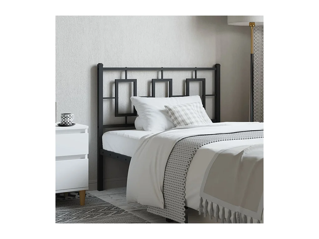Tête de lit métal noir 100 cm