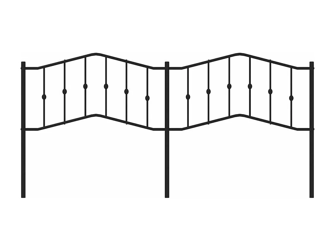 Cabeceira de cama 193 cm metal preto