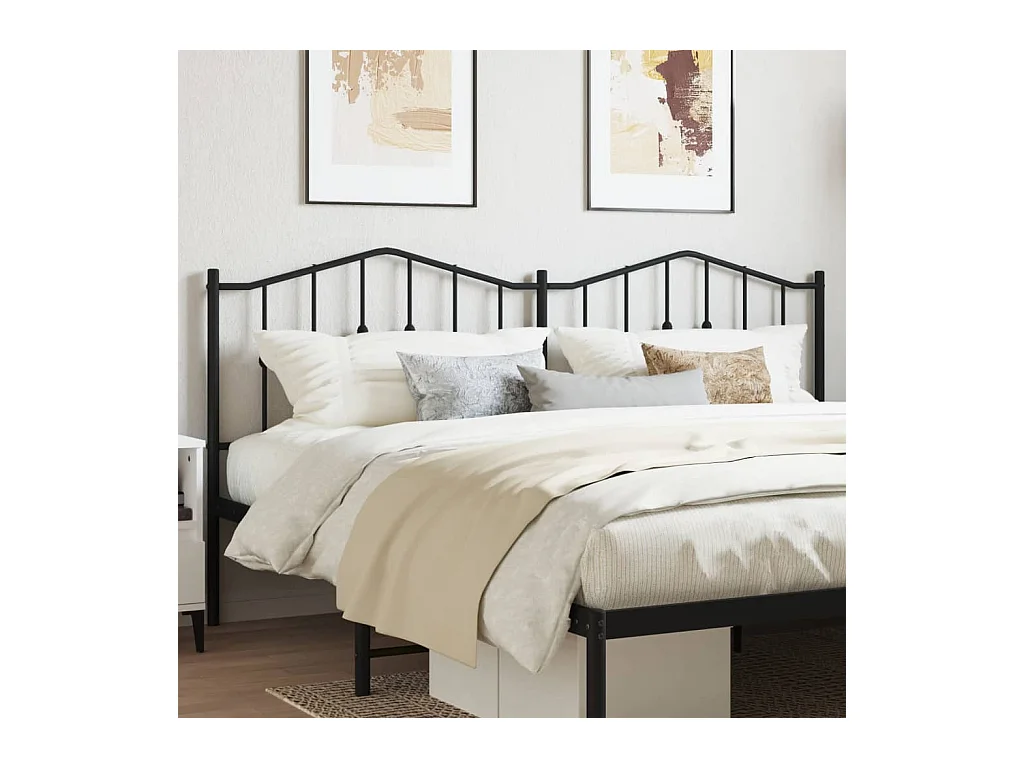Tête de lit métal noir 193 cm