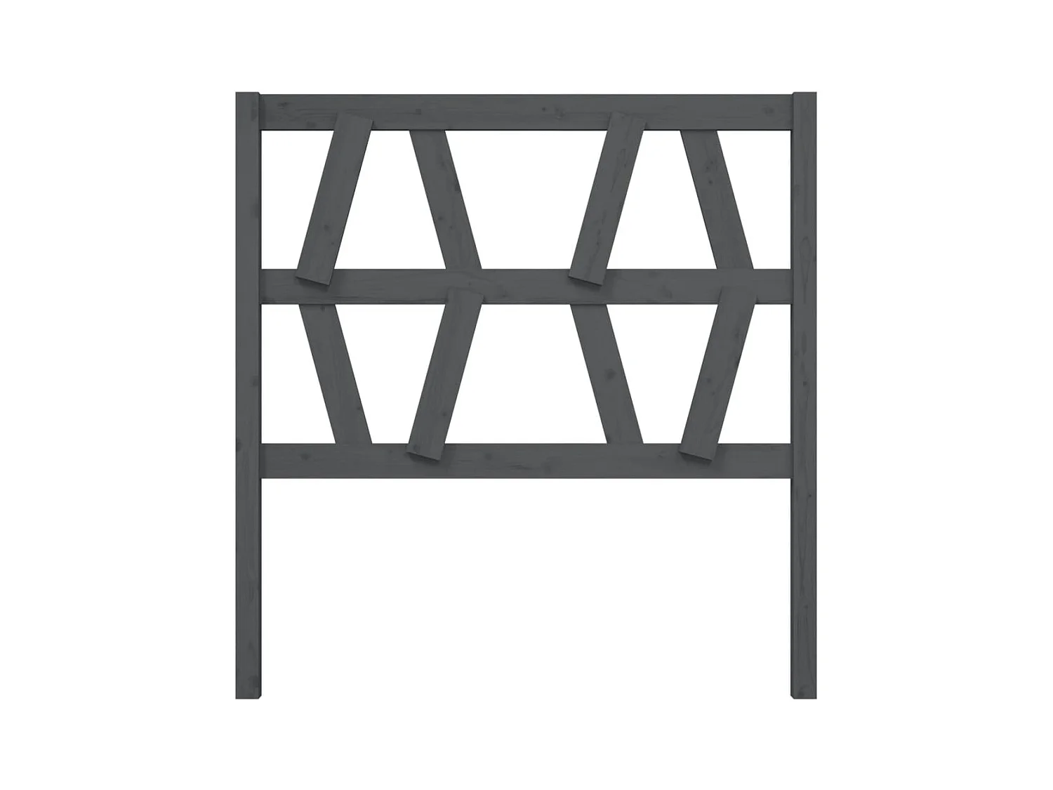 Cabecero de cama madera maciza de pino gris 106x4x100 cm