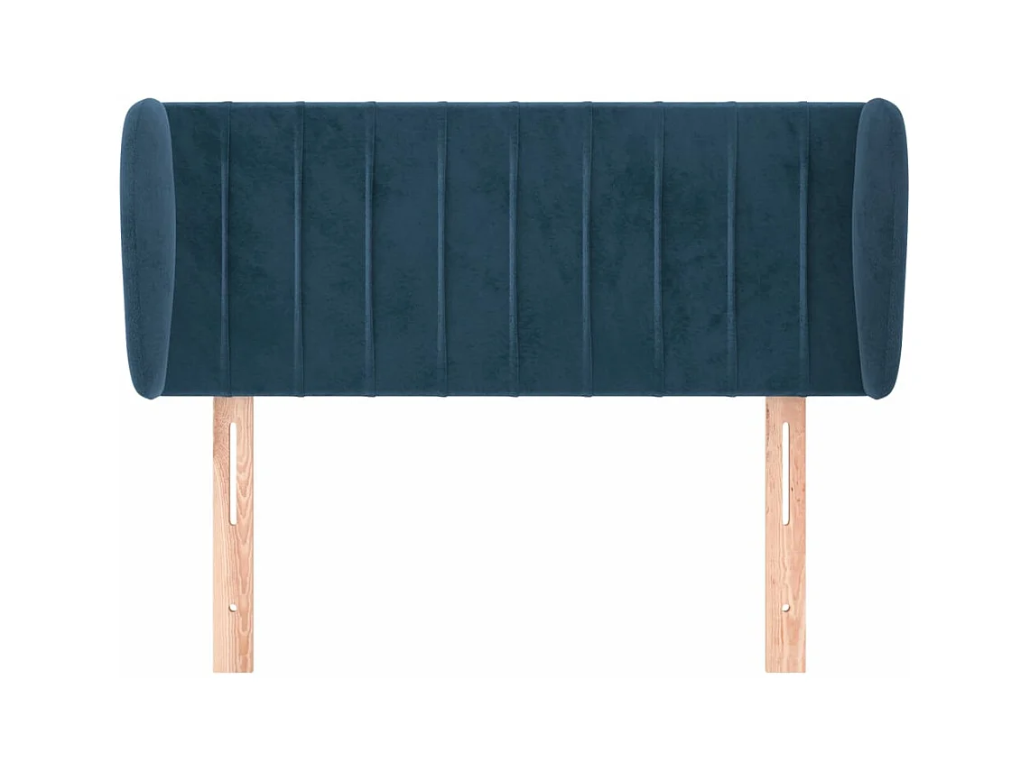 Tête de lit avec oreilles Bleu foncé 93x23x78/88 cm Velours