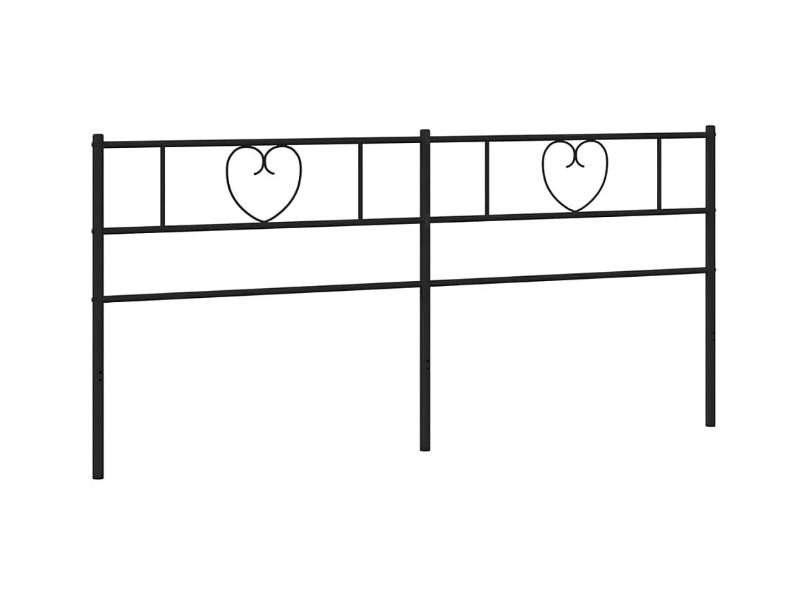 Tête de lit métal noir 193 cm