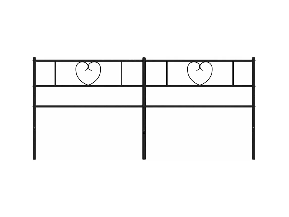 Tête de lit métal noir 193 cm