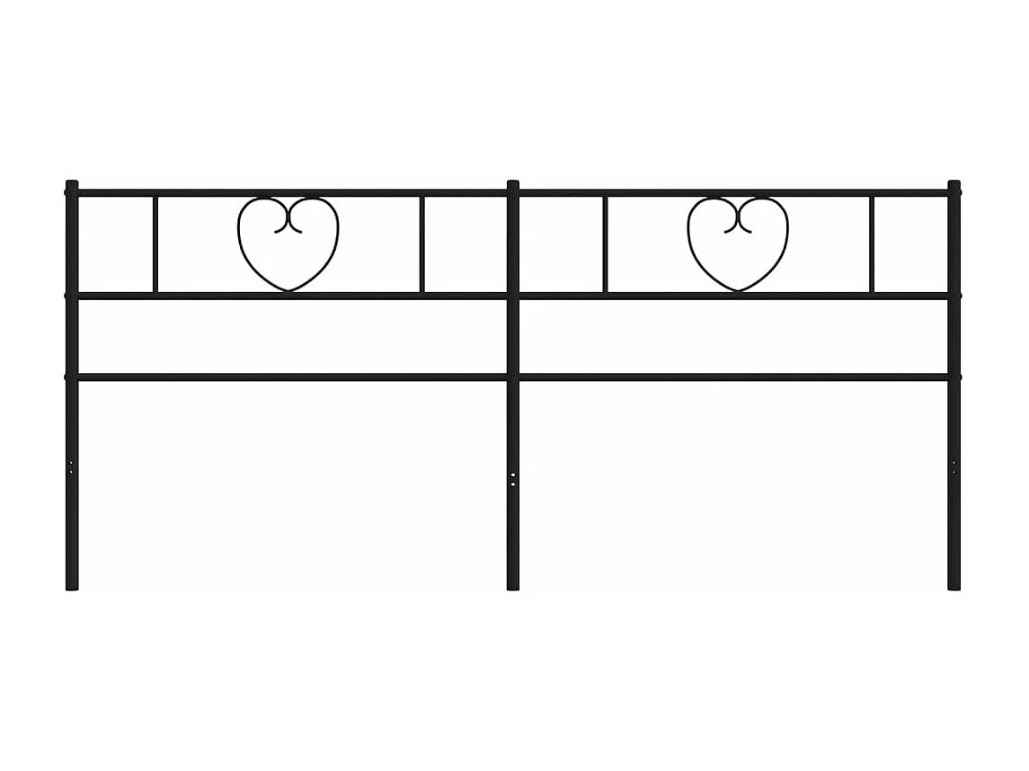 Tête de lit métal noir 193 cm