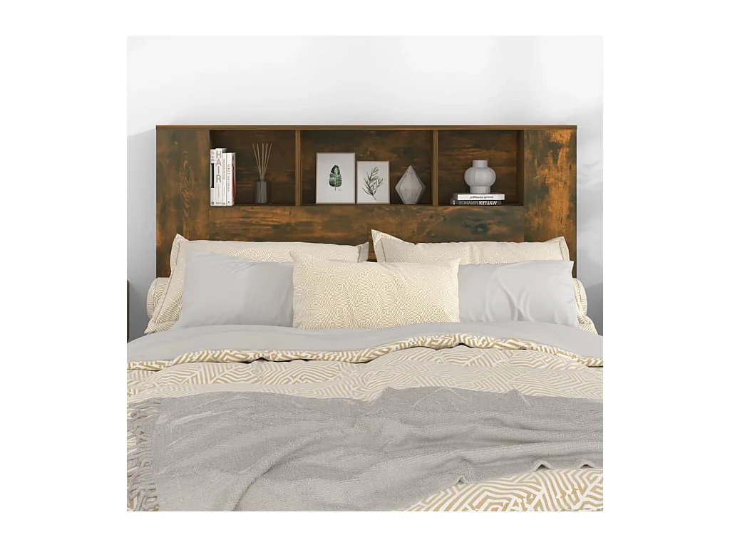 Hoofdbordkast 140x18,5x104,5 cm gerookt eikenkleurig