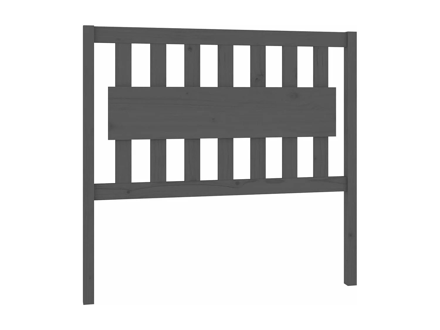 Tête de lit Gris 105,5x4x100 cm Bois massif de pin