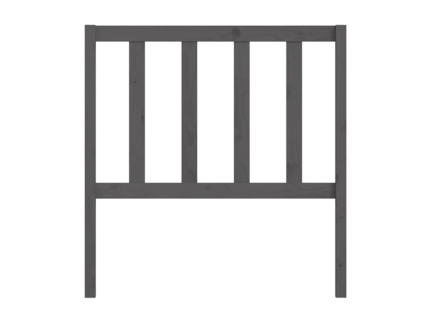 Cabeceira de cama 81x4x100 cm pinho maciço cinzento