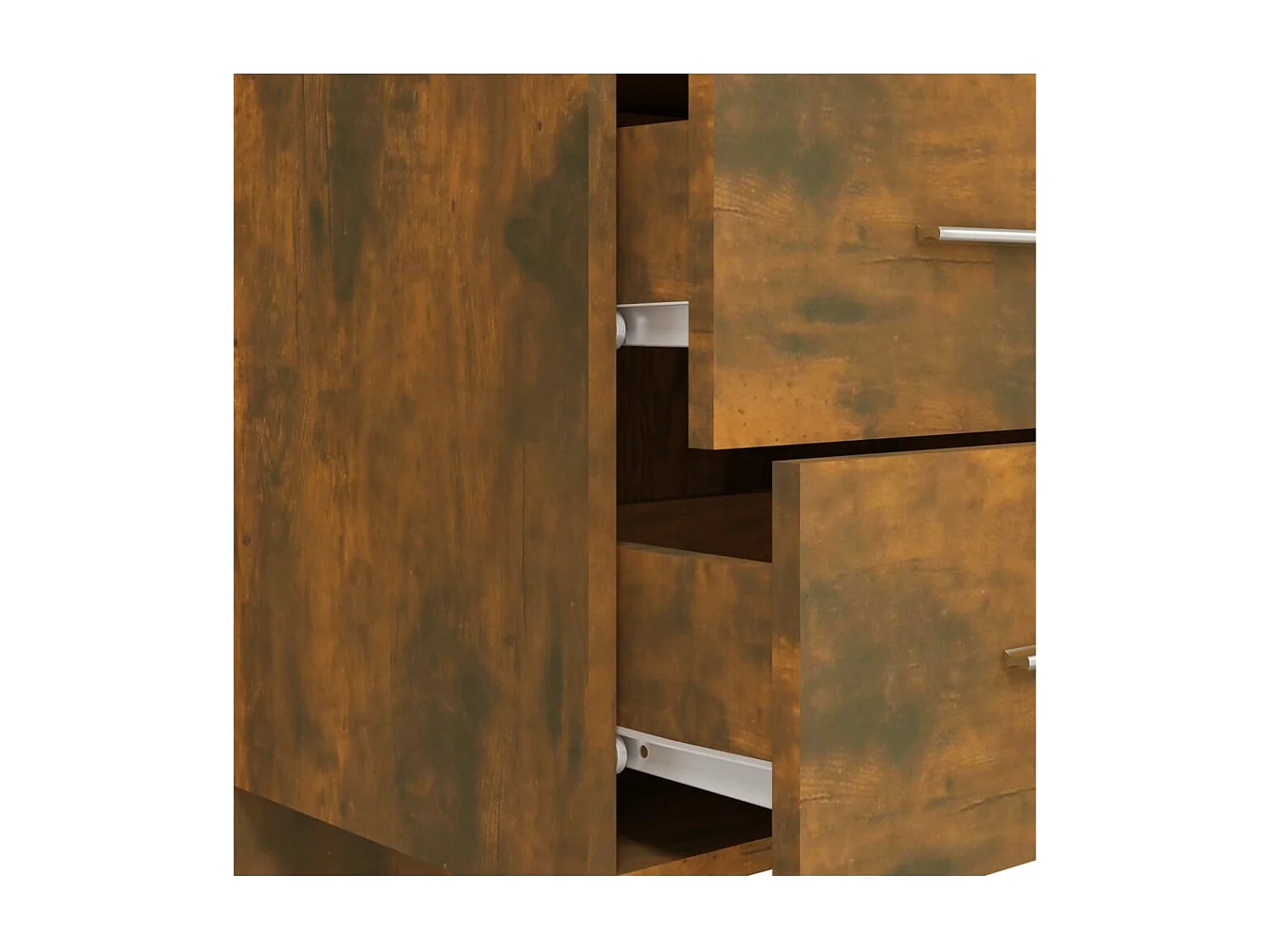 Tête de lit avec armoires Chêne fumé Bois d'ingénierie