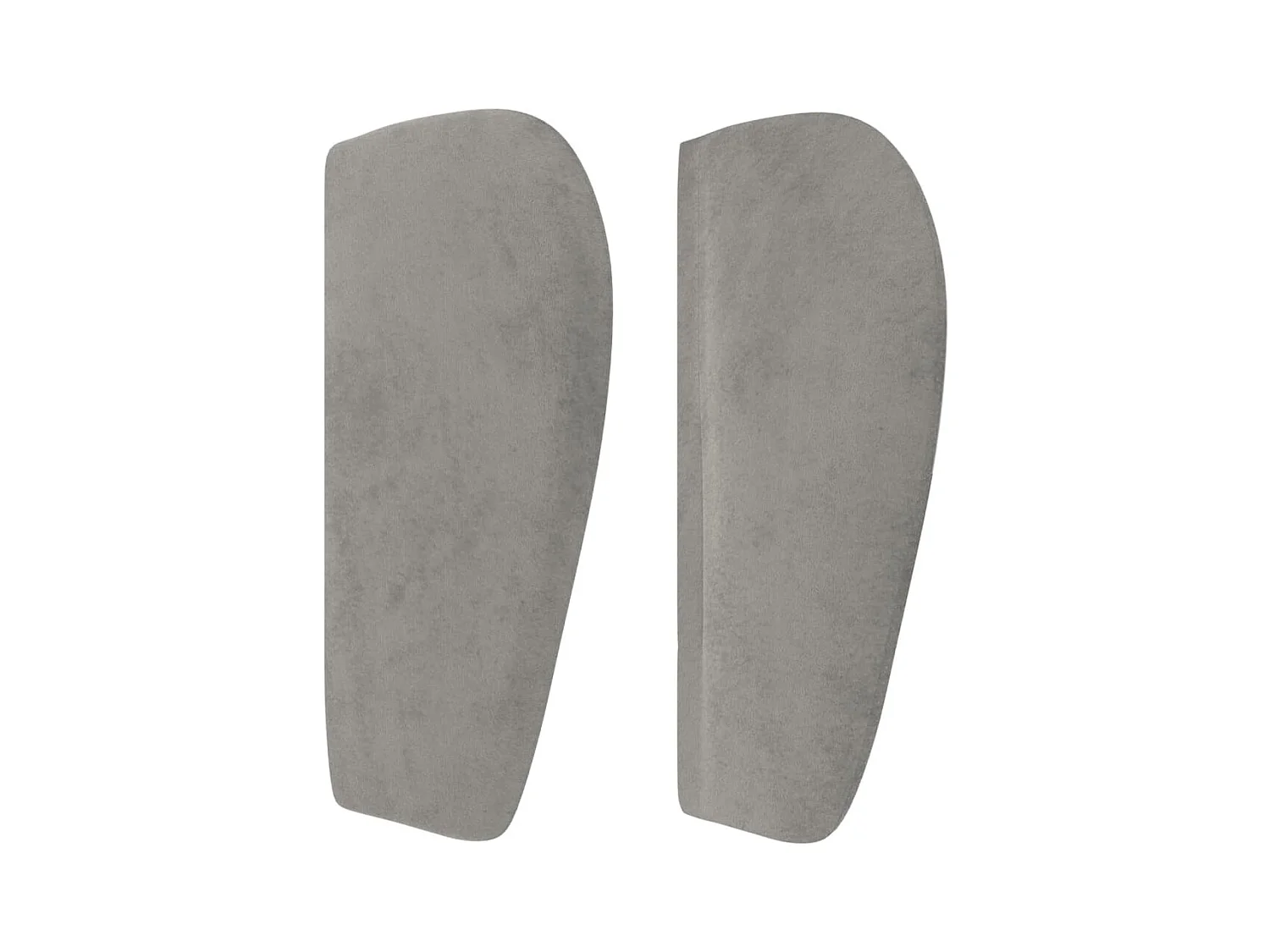 Tête de lit avec oreilles Gris clair 83x23x78/88 cm Velours